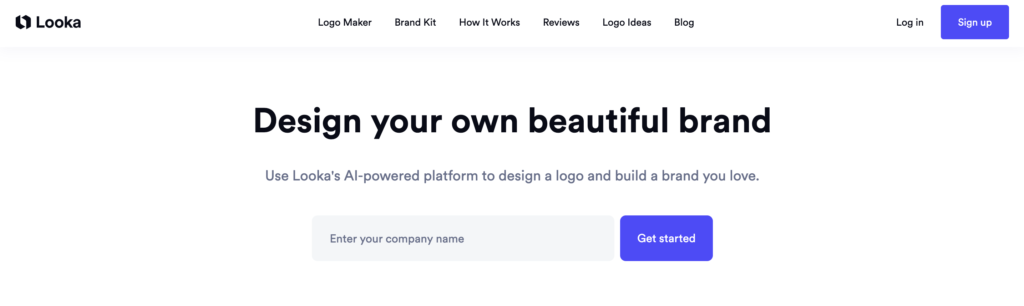 Looka Logo Maker website